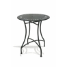 Set buitentafel met 2 opklapbare stoelen in zwart ijzer Provence Breakfast Korting