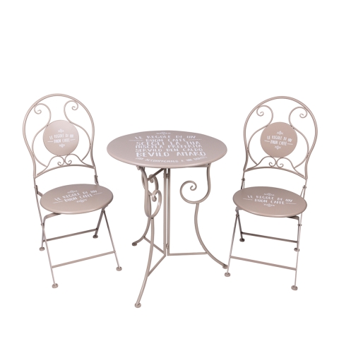 Buitentafel set met 2 opvouwbare stoelen Le Regole di un Buon Caffè Aanbieding
