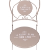 Buitentafel set met 2 opvouwbare stoelen Le Regole di un Buon Caffè Keuze