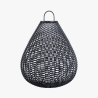 Zwarte rattan solar tuinlamp lantaarn 61x48cm Maytoni Plet Aanbieding