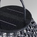 Zwarte rattan solar tuinlamp lantaarn 61x48cm Maytoni Plet Kortingen