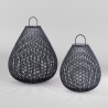 Zwarte rattan solar tuinlamp lantaarn 61x48cm Maytoni Plet Catalogus