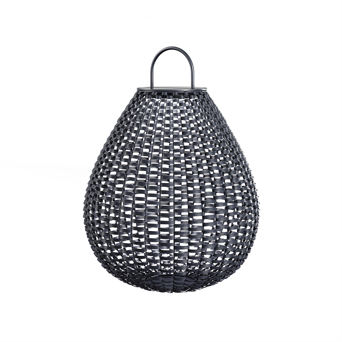 Moderne zonne-energielantaarn voor de tuin in zwart rattan Maytoni Plet Aanbieding