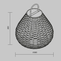 Moderne zonne-energielantaarn voor de tuin in zwart rattan Maytoni Plet Keuze