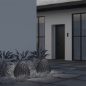 Moderne zonne-energielantaarn voor de tuin in zwart rattan Maytoni Plet Verkoop