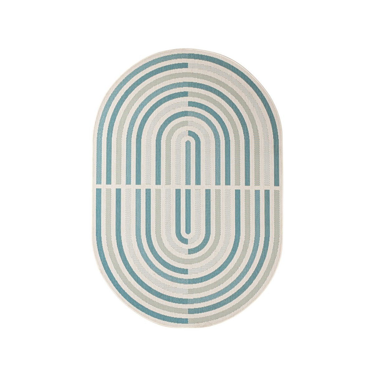 Ovale binnen-buiten tapijt groen blauw beige Bizzotto Nour Aanbieding Ovale binnen-buiten tapijt groen blauw beige Bizzotto Nour Aanbieding