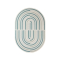 Ovale binnen-buiten tapijt groen blauw beige Bizzotto Nour Aanbieding