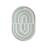 Ovale binnen-buiten tapijt groen blauw beige Bizzotto Nour Aanbieding