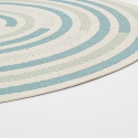 Ovale binnen-buiten tapijt groen blauw beige Bizzotto Nour Verkoop