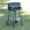 Houtskoolbarbecue met wielen en verstelbaar rond rooster Ø 48cm Kivra Korting
