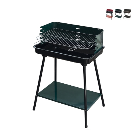 Houtskoolbarbecue met verstelbaar rooster 58x38xh82cm Grilza Aanbieding