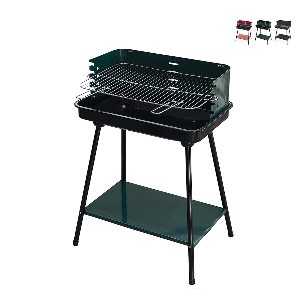 Houtskoolbarbecue met verstelbaar rooster 58x38xh82cm Grilza Aanbieding Houtskoolbarbecue met verstelbaar rooster 58x38xh82cm Grilza Aanbieding