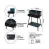 Houtskoolbarbecue met verstelbaar rooster 58x38xh82cm Grilza Keuze