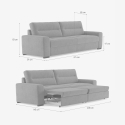 Moderne uitschuifbare slaapbank 2 zitplaatsen 274x97cm Rali 