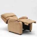 Reclinable Relax stoel met Voetsteun in Fluweel Microvezel Laura