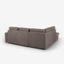 Moderne 3-zitsbank met linker chaise longue in chenille stof Kuvia Korting