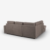 Moderne 3-zitsbank met linker chaise longue in chenille stof Kuvia Korting