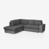 3-zits slaapbank met opbergruimte linkse chaise longue Veyro Korting