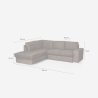 3-zits slaapbank met opbergruimte linkse chaise longue Veyro 