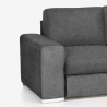 Moderne 3-zitsbank met chaise longue rechts in chenille stof Zafin Kortingen