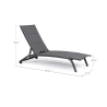 Recliner tuin ligstoel met wielen Cleopas 