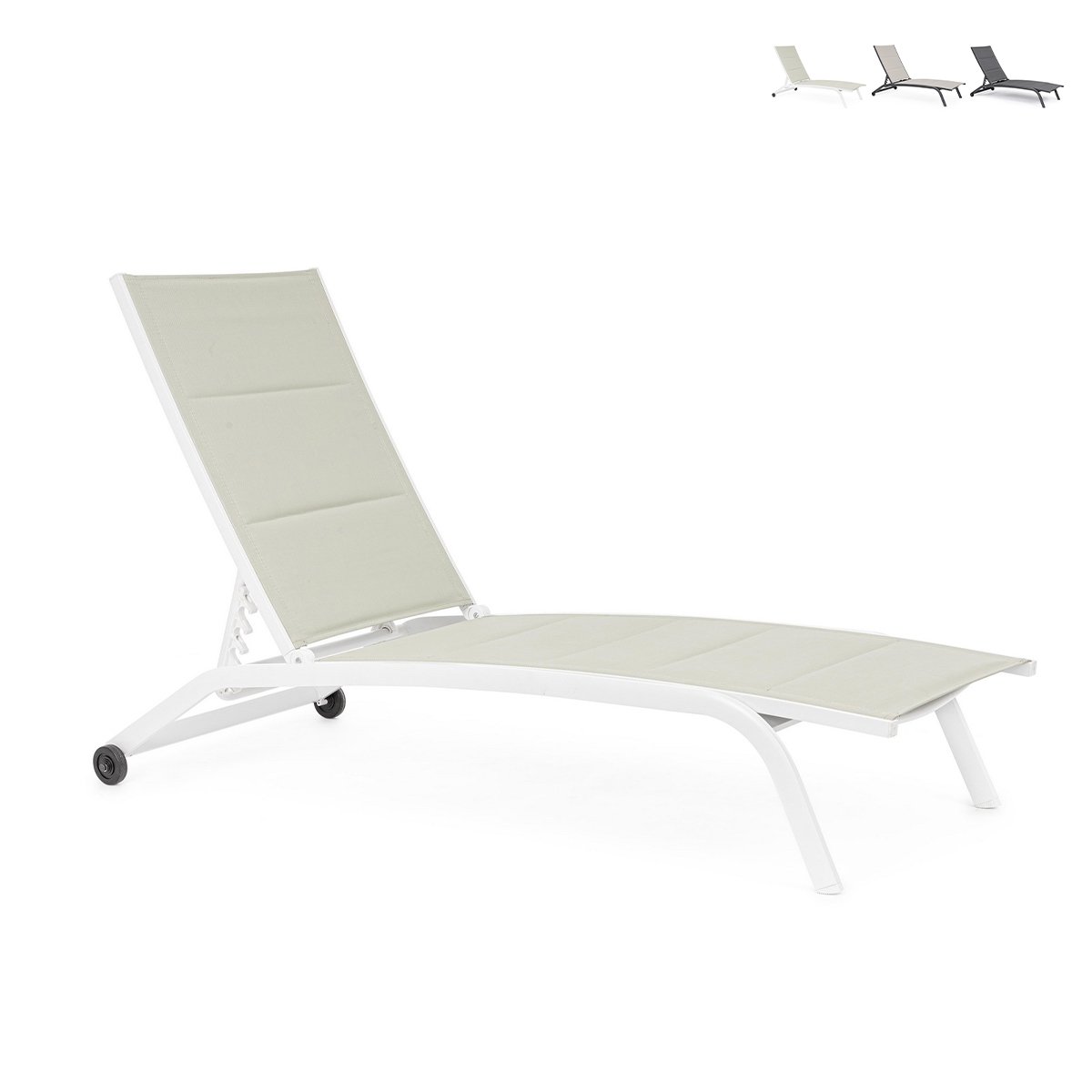 Recliner tuin ligstoel met wielen Cleopas Aanbod Recliner tuin ligstoel met wielen Cleopas Aanbod