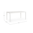 Bizzotto Hilde rechthoekige tuintafel 150x80 in aluminium Kosten