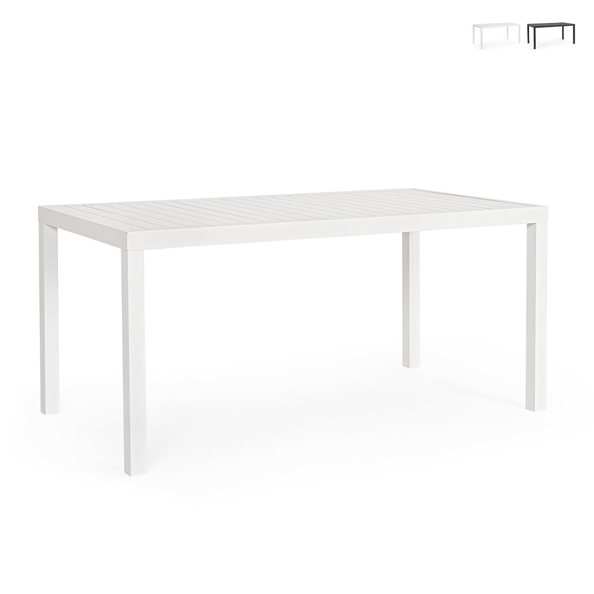 Bizzotto Hilde rechthoekige tuintafel 150x80 in aluminium Aanbod