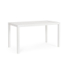 Moderne rechthoekige buitentafel 130x68cm in aluminium Bizzotto Hilde Kortingen