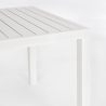 Moderne rechthoekige buitentafel 130x68cm in aluminium Bizzotto Hilde Voorraad