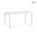 Moderne rechthoekige buitentafel 130x68cm in aluminium Bizzotto Hilde Aanbieding