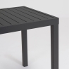 Moderne rechthoekige buitentafel 130x68cm in aluminium Bizzotto Hilde Prijs