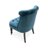 Vintage lounge stoel fluweeleffect met 2 wielen Vesta 