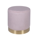 Cilindrische design poef met fluweeleffect en gouden band Ostara Karakteristieken