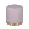 Cilindrische design poef met fluweeleffect en gouden band Ostara Karakteristieken