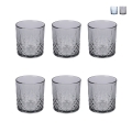 Set van 6 glazen 340 ml met gedecoreerd oppervlak Edinburgh Aanbieding
