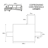 Reversible hoekbankhoes voor 3-zitsbank 240x305 cm Lupra 