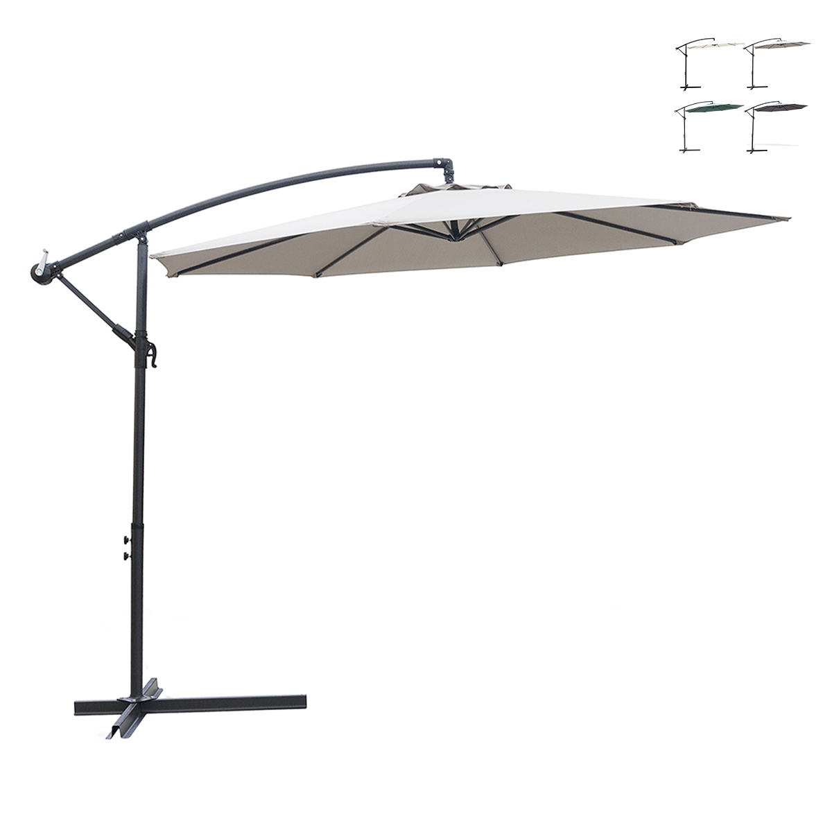 Zweefparasol Kios 3m voor de tuin