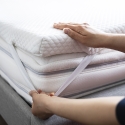 Memory Foam Matrastopper Enkel 80x190cm Afneembaar Mavka Verkoop