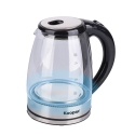 Elektrische waterkoker met glazen kan, LED-verlichte voet, 1800W Nashi Korting