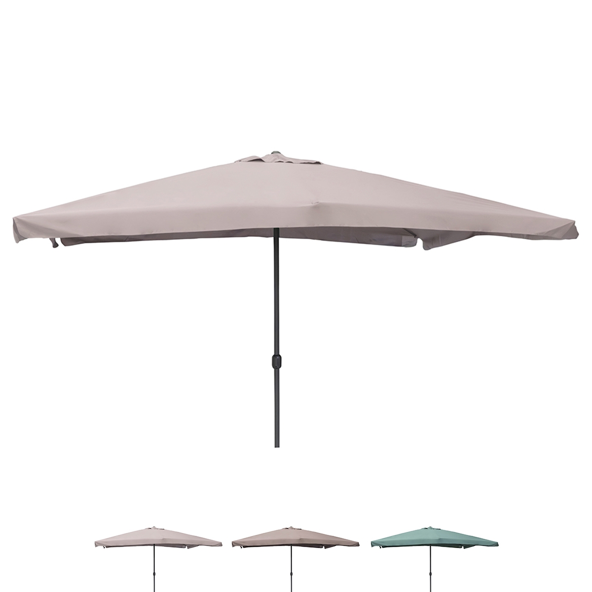Tuinparasol 3x4 met centrale paal en zwengelopening Cuba