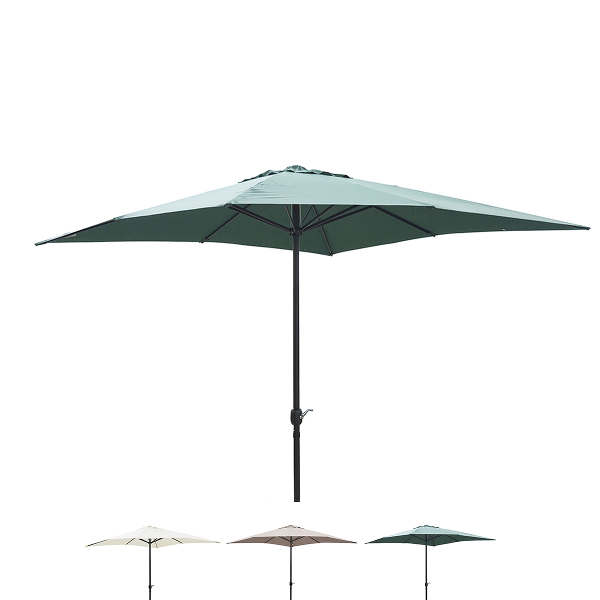 Stalen tuinparasol met centrale paal 3x3 Cuba Prijs Stalen tuinparasol met centrale paal 3x3 Cuba Prijs