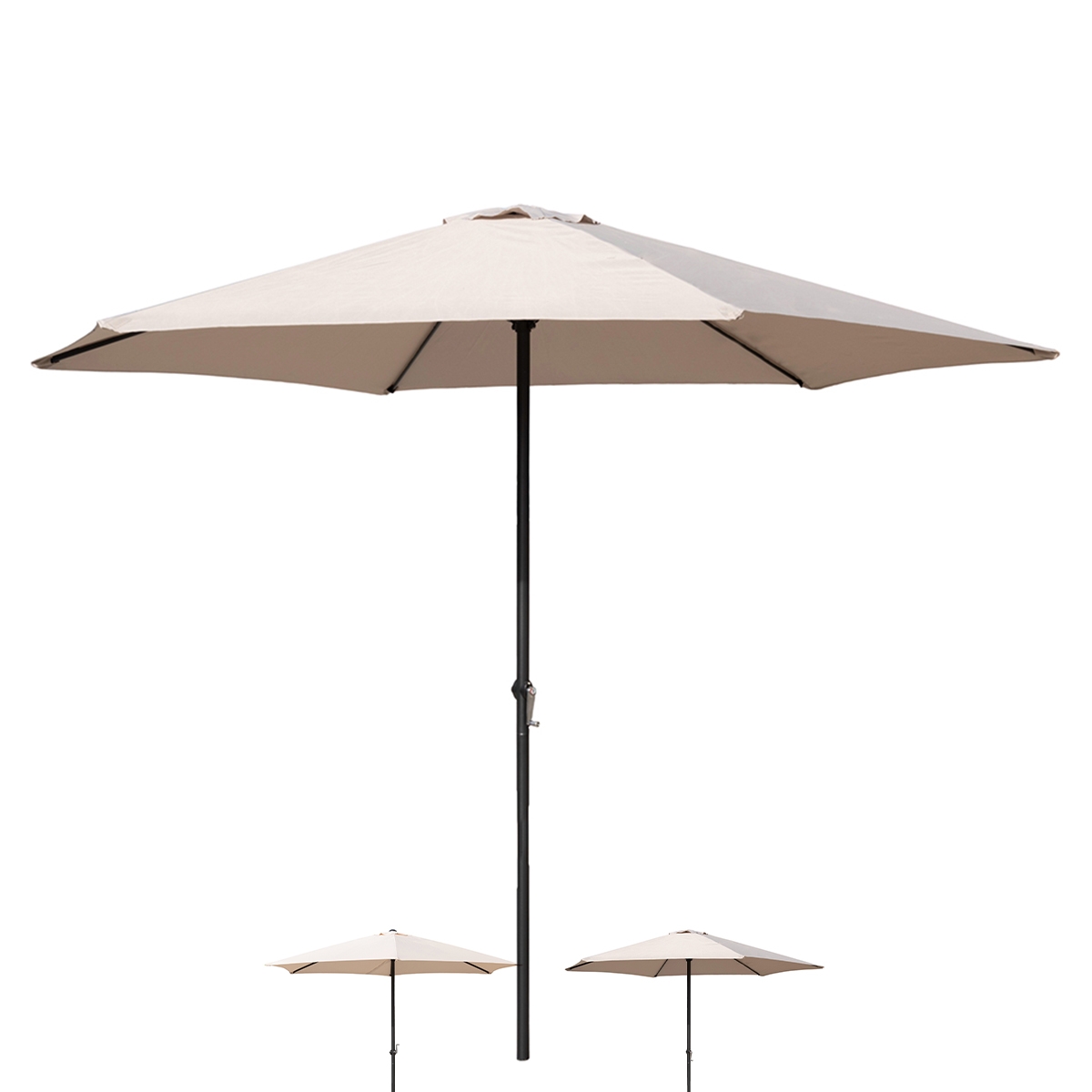 Ronde tuinparasol buiten 3m met centrale paal Cuba