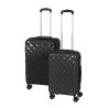 Set van 2 koffers met 4 wielen 360° en dubbele ritssluiting Diamond Aanbod
