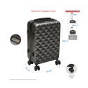 Set van 2 koffers met 4 wielen 360° en dubbele ritssluiting Diamond 