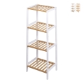 Tavro badkamerkast met 4 planken van bamboe en MDF Aanbieding