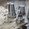 Moka koffiezetter 2 kopjes roestvrij staal houten effect handgreep Riko Verkoop