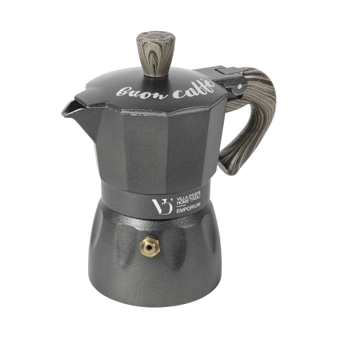 Mokapot 6-kops met houten effect handvat Buon Caffè Aanbieding