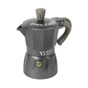 Machinetje voor 2 kopjes in aluminiumlegering met houten effect handvat Buon Caffè Aanbieding