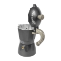 Machinetje voor 2 kopjes in aluminiumlegering met houten effect handvat Buon Caffè Aanbod